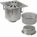 Chiusino sifonato con cestello separato 350x350 mm, scarico Ø 154 mm