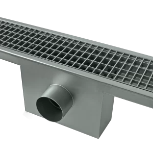 Canal avec grille en acier inoxydable