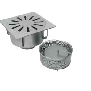 Siphon 350×350 mm avec sortie ø 154 mm