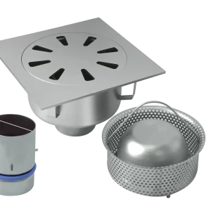 Regard 300×300 mm avec siphon amovible, sortie ø 110 mm