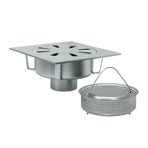 Lowered stainless steel gullies