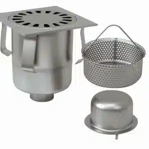 Siphon avec panier séparé 250x250 mm, sortie Ø 76/80 mm
