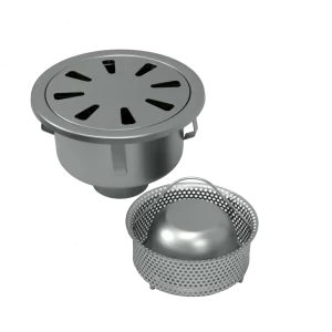 Siphon rond ø 285 mm avec sortie ø 101.6/110 mm