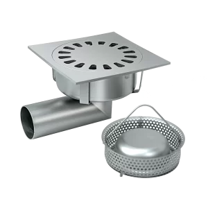 Stainless steel side outlet gullies